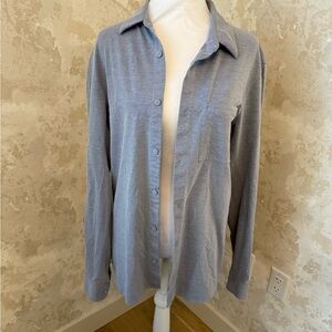Lululemon Men's Blue Button-Up Shirt